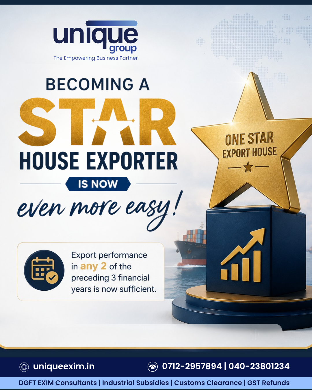 DGFT One Star Export House Status Amendment