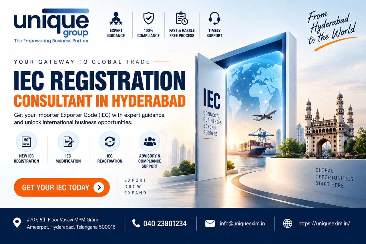 Best IEC Registration Consultant in Hyderabad 
