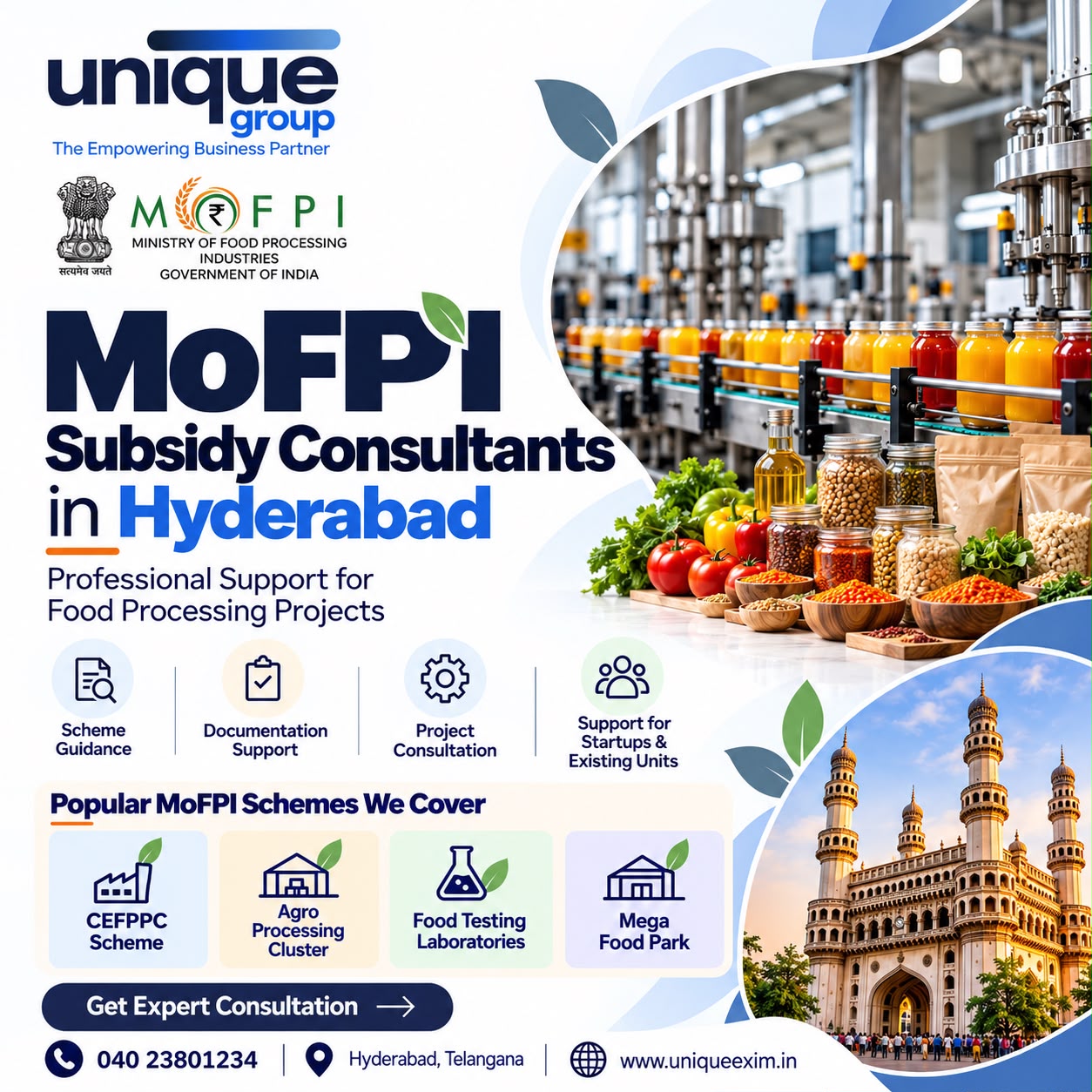 MoFPI Subsidy Consultants in Hyderabad