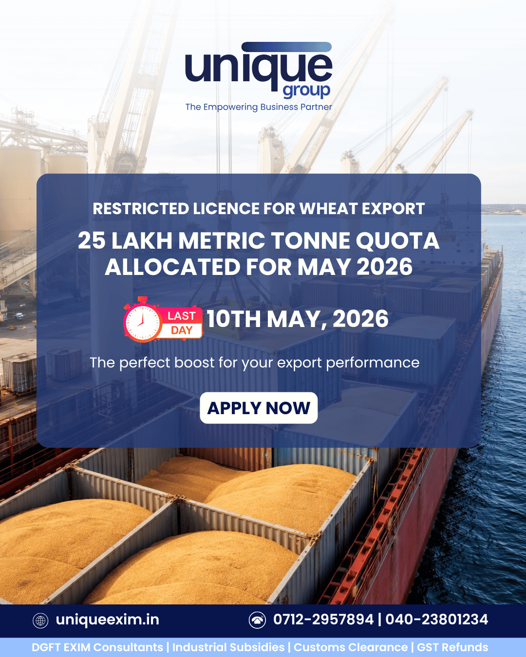 DGFT restricted license wheat export India