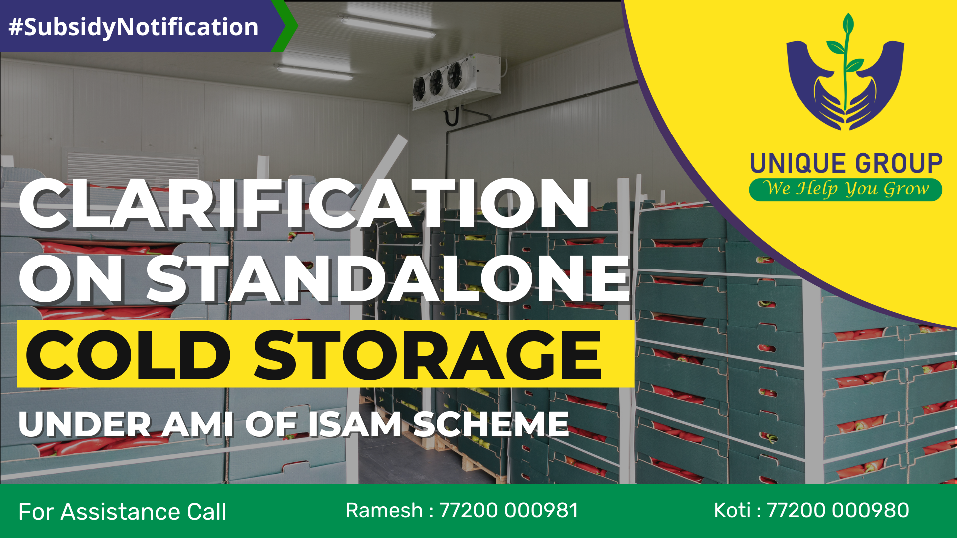 Applicability of Cold Storages in AMI (ISAM Scheme)