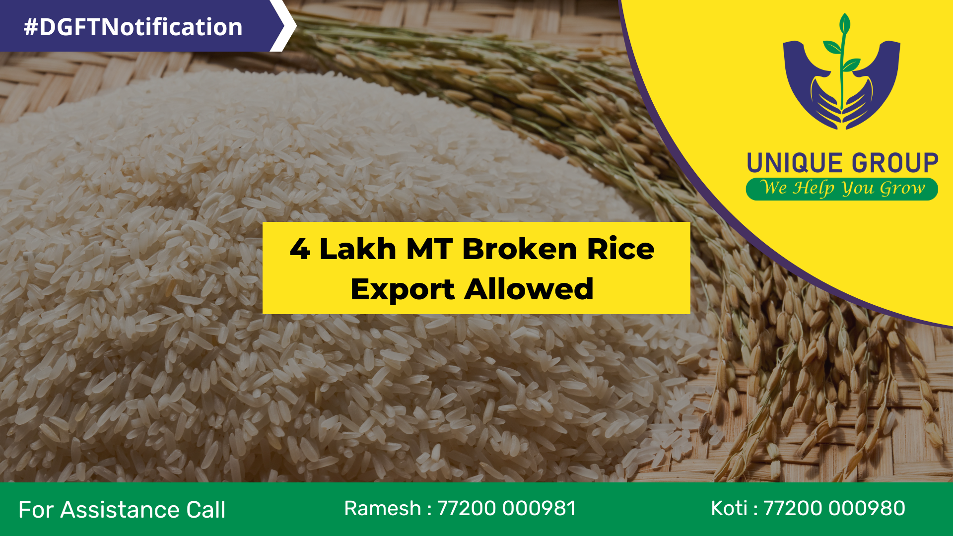 Export of Broken Rice