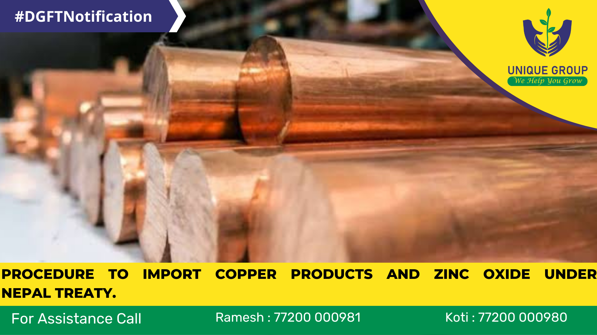 copper products and zinc oxide