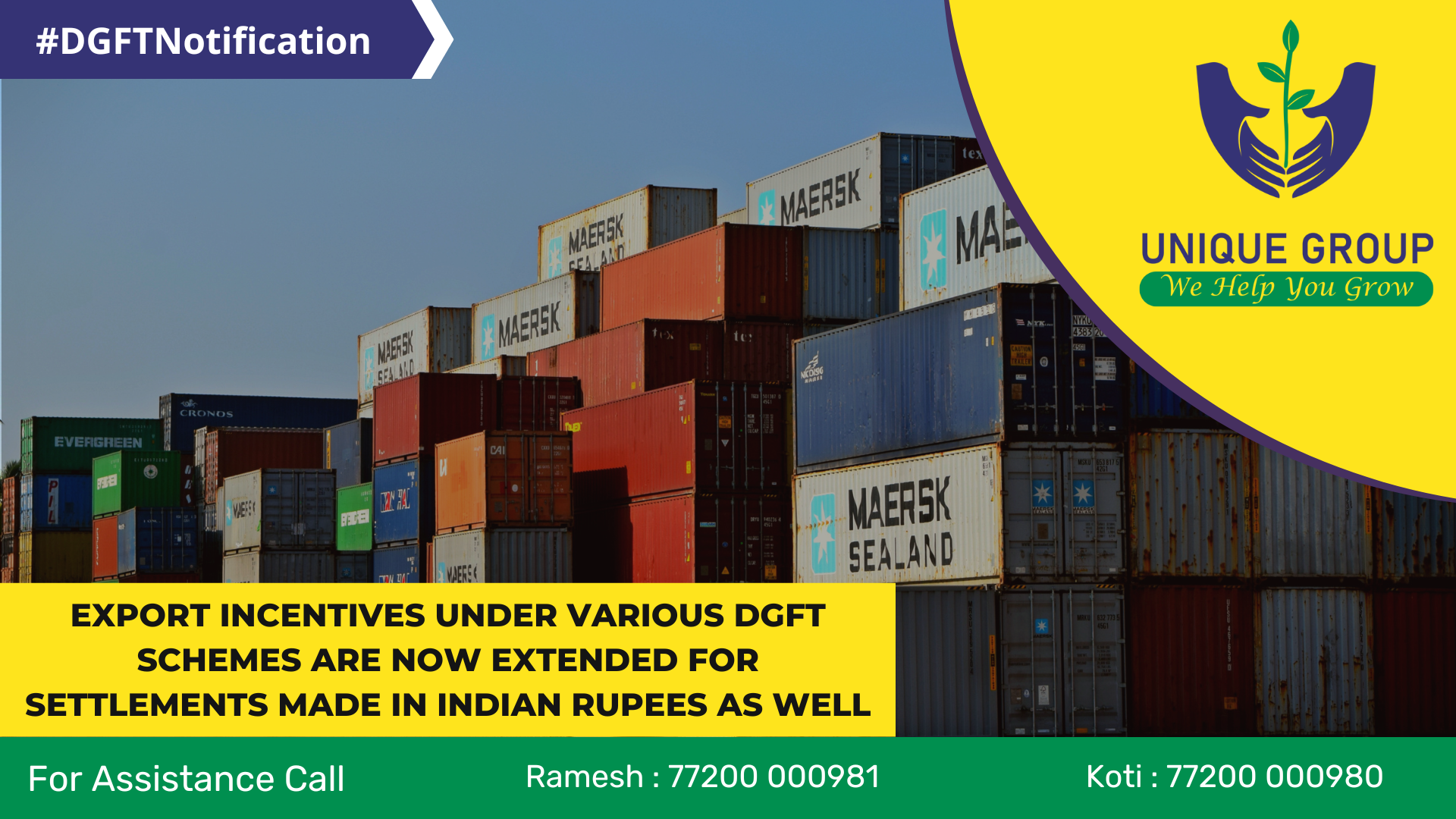 Export incentives under various DGFT schemes