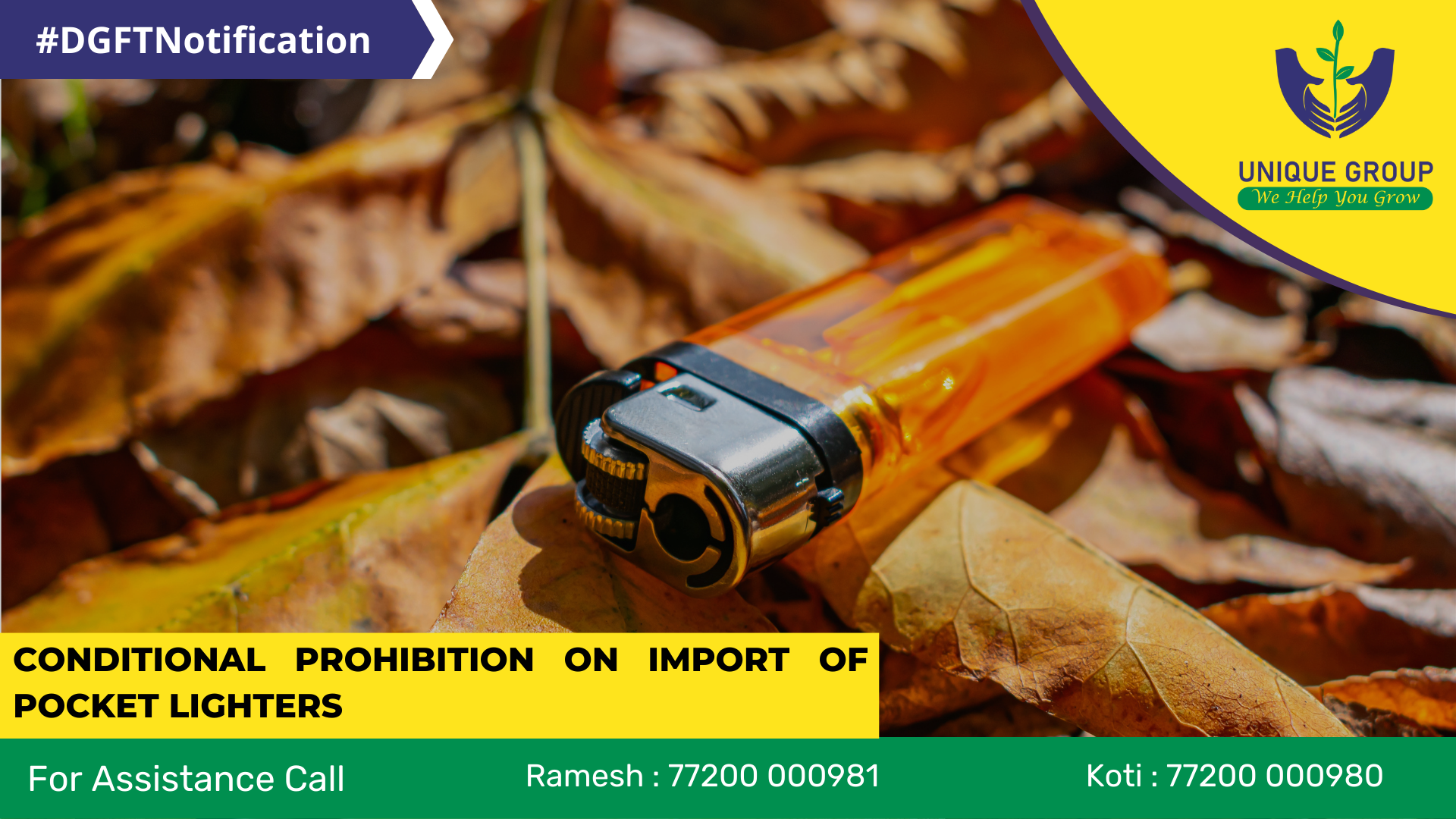 prohibition on Import of pocket lighters