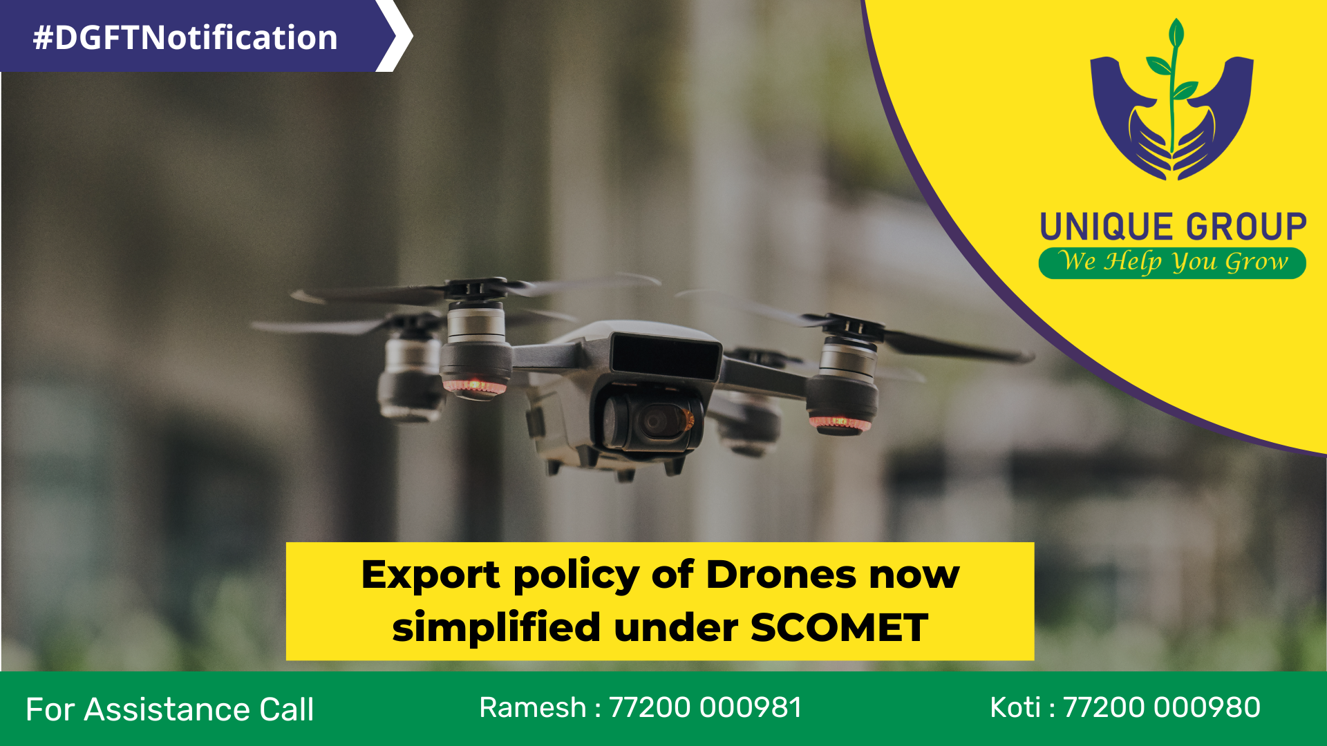 SCOMET Policy for export of drones/UAVs